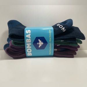 BOMBAS Socks Men's Microstripe Calf Sock 4-Pack